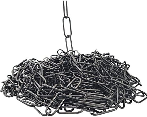 1,5m Eisenkette 2,8mm Schwarz glatt Rundgliederkette Zierkette Kette Lüsterkette Kronleuchterkette