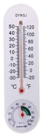 DTREELS Termómetro de habitación preciso para interiores y exteriores, termómetro de pared, medidor de humedad, fácil de colgar y leer, termómetro de pared preciso, se puede utilizar como termómetro