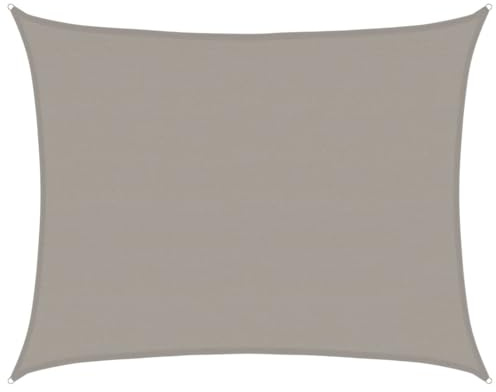 vidaXL Vela Parasole 160 g/m² Rettangolare Grigio Chiaro 6x7 m in HDPE