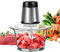 Electric Food Chopper, 2L Mini Food Chopper, Kitchen Food Processor and Blender, Glass Bowl Vegetable Grinder with 4 Bi-Level Blades, 2 Speed Settings, for Fruit Pepper Chili Vegetable Onion Meat