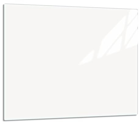 DarHaus Plaque de recouvrement, 60 x 52 cm, en verre, pour cuisinières électrique, à induction ; convient comme décoration, protection anti-éclaboussures ou planche à découper, Blanche