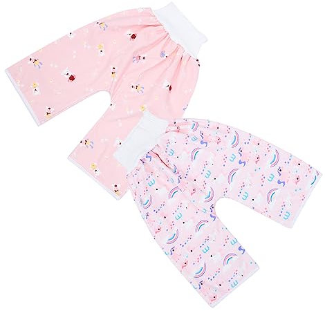 MOBUTOFU Trainingshose Aus Baumwolle Auslaufsicher Mit Hohem Bund Für Kleinkinder 4-12 Töpfchentraining Bunte Cartoonmuster Waschbar Und Wiederverwendbar