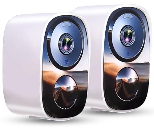 2026 Upgraded 2K Security Cameras Wireless Outdoor (2 Pack), Free Cloud Storage, Long Battery Life, AI Motion Detection, Spotlight & Siren, Waterproof, WiFi Surveillance Outdoor Camera with 2-Way Talk