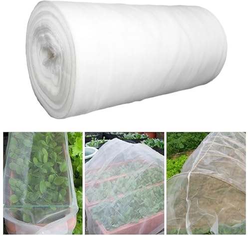 Insect Garden Fine Mesh Netting, 3M x 15M Vegetable Plant Protect Net, Anti Butterfly, 60 Mesh, For Garden Fruit Crop Tree Greenhouse