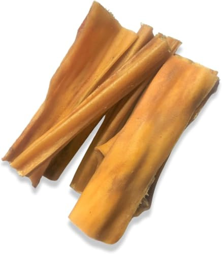 GUSTO PETS Getrocknete Ziegenhaut für Hunde 80g - 100% Ziege, natürlicher Kauartikel, Leicht Verdaulich, Für Empfindliche Hunde, Ohne Zusatzstoffe - Hergestellt in der EU