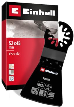 Original Einhell grattoir flexible 52 mm (acier au carbone durable, fonction de changement rapide Open Back, convient pour multitools)
