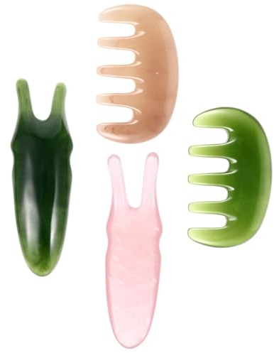 SAFIGLE Peine De Masaje Para Cabelludo Peine Forma Para Nariz y Ojos Raspador Placa De Masaje Herramienta De De Guasha Para Facial