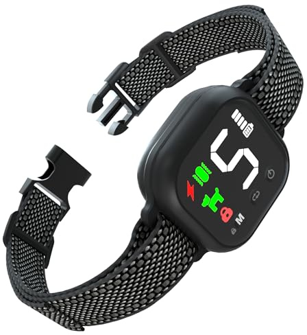 Meloive Collier Anti Aboiement Chien,Collier Automatique avec 8 Sensibilité | IP67 Étanche,4 Modes Vibration/Choc Electrique/Son,Collier Rechargeable pour Petit Moyen Gros Chiens,Noir