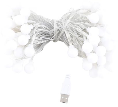 SUNGOOYUE LED USB -Schnur Leichte, Flexible Klebebandlichter 80 Lichter, Ideal für die Dekoration der Hochzeitsfeier für die Hochzeit, für Garten, Baum, Baum (Ball [USB -Modell immer auf] [10 m 80