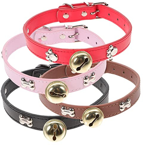 JOINPAYA Collari Regolabili per Mucche con Campanelli Anti-smarrimento, Set da 4 Pezzi in Nylon Resistente, Adatti per Capre, Pecore e Bestiame da Allevamento in Fattoria