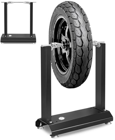 JRUKM Appareil d'équilibrage des pneus de moto avec cônes réglables, niveau à bulle universel pour moto, atelier, mécanicien