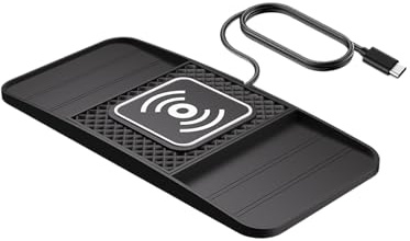 Caricabatterie senza fili per auto,Tappetino di ricarica per telefono cellulare veicolo | Caricabatterie rapido per telefoni tablet auricolari driver operatori per veicoli