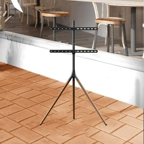 Treppiede portatile da pavimento per TV con rotazione di 70° e regolazione in altezza per schermi da 45 a 65 pollici