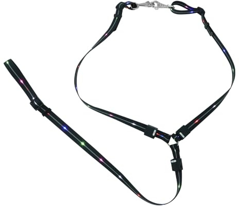 BESPORTBLE Wiederaufladbares LED Pferde Brustgeschirr mit Leuchtstreifen Reitzubehör Sichtbarer Pferdegurt für Pferdetraining und Pferdesport