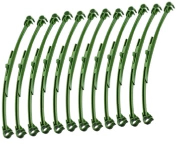 SEWACC Jaulas para Tomates 12 Piezas Soporte para Enrejado de Hortalizas Verde Plástico Ajustable para Plantas Trepadoras Cultivo Jardín