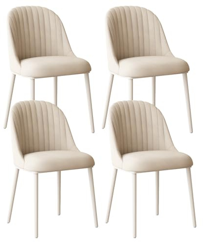 Guyii Esszimmerstühle Samt Küchenstühle Stoffstühle Mit Rückenlehne Moderner Küchenstuhl Komfortable Polsterstühle Für Esszimmer Küche Wohnzimmer Elegante Stühle Innenbereich Design Deko Stuhl (4)