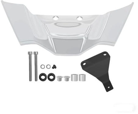 Alettone Aerodinamico Anteriore a Becco per BMW S1000R 2021-2024, M1000R 2023 2024, Parafango Nudo (Glossy White)