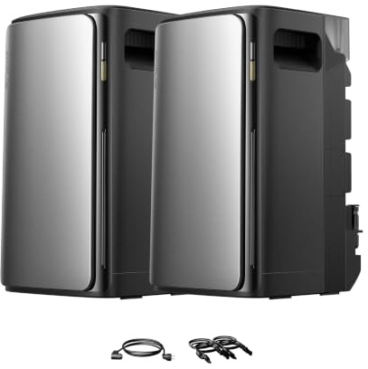 Powerness® All in One Balkonkraftwerk Speicher 3840Wh, 2× ECOFLOW STREAM Ultra mit 4 MPPT, 2000W PV-Eingang, 2300W Dual-AC-Ausgang, erweiterbar bis 11,52 kWh, 6000 Zyklen, Plug & Play (0% MwSt)
