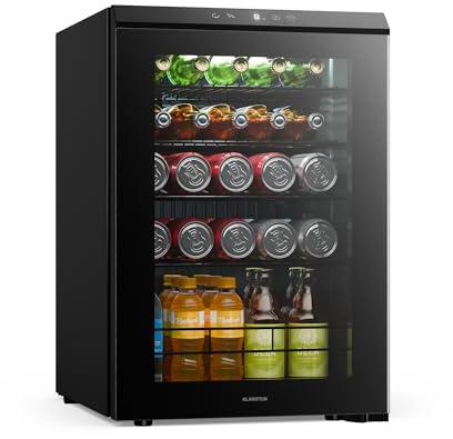 Klarstein Bevora Dryckeskyl 62 l – Dryckeskyl med glasdörr, touchkontroll, LED-belysning, justerbar temperatur 1–12 °C, 2 hyllor