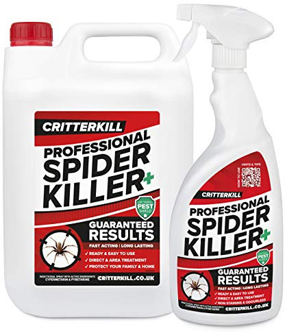 5+1L CritterKill Professional Spider Killer Spray | Guaranteed Results | As Used by Pest Control [6 Litres]