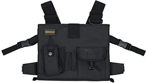Gig Gear Bröstsele med två hand vid surfplatta. Kompatibel med iPad/galax/yta - robust, kraftig, hållbart fodral och bröstpaket (enheter upp till 12,9 tum)