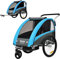 Tiggo VS 2 in 1 Kinderanhänger Fahrradanhänger Anhänger mit Buggy Set + Federung 60302-03 BLAU