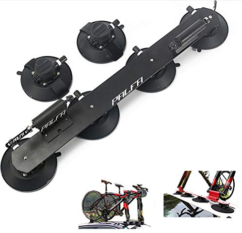 Yajun Top Suction Roof-Top Bike Racks Accessories Bicycle Sustion Cup Roof Rack Cycle Sucker Car Mount bicycle parts,Black-2