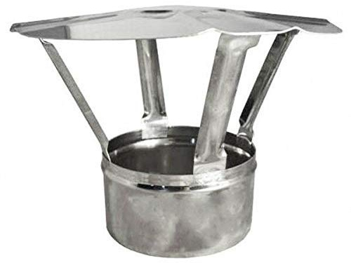 Stainless Steel Chimney Cowl | Duct Pipe Rain Cover | Flue Lineer Cap Pot (140mm)