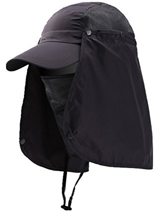 Wide Brim Sun Hat with Detachable Face Neck Flap Fisherman Hat with String Outdoor UPF 50+ Sun Protection Hat Quick Dry Fishing Hats for Men Women Sun Baseball Cap Bucket Hat for Camping Hiking Travel