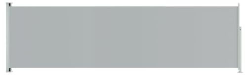 vidaXL Toldo Lateral Retráctil de Jardín Separador Terraza Balcón Pantalla Solar Viento Enrollable Función Retroceso Automático Gris 180x600 cm
