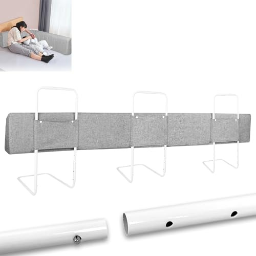 ACXIN Sänggaller, formbart, sängskydd, fallskydd, säng, sänggaller, justerbar höjd, barnsäng för familjesäng och barnsäng (200 cm, linnegrå)