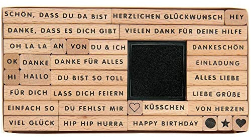 Stempelset Text, Deutsch FSC 100%
