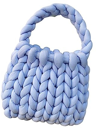 Harilla Damen-Häkeltasche, Unterarmtasche, Handtasche, Einkaufstasche, Clutch, Geldbörse, Stricktasche, Elegante Strick-Geldbörse für Frühling, Outdoor,