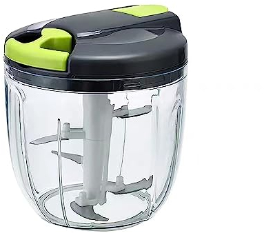 Manual Food Chopper Pull String,Hand Food Shredder with Stainless Steel Blades 900ml,Vegetable Chopper,Onion Cutter,Garlic Chopper,Manual Food Processor Suitable for Onions,Garlic, Herbs,Nuts,Fruits