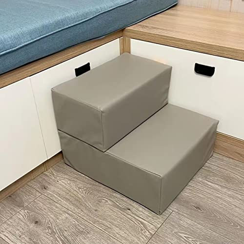 Hundetreppe, Stufen, Haustier, PU-Leder, Kletterleiter, ältere Hunde, Katze, Bett, Schwammleiter (Grizzle 40 * 44 * 32cm)