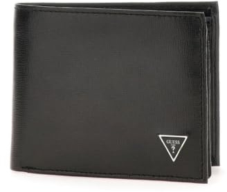 GUESS Men Madrid Billfold W Coin Pocket Wallet, Schwarz