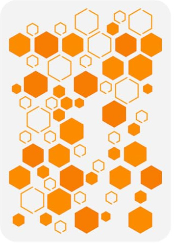 FINGERINSPIRE Super Hexagon Honeycomb Painting Stencil 21x29.7cm Reusable Decorative Floral Stencil for Painting on Wall Wood Floor Tile Canvas Fabric Furniture
