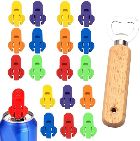 KUBDPQOR 19 Piezas abridor latas Cerveza, abrelatas Manual refrescos, Abrelatas, Abre Botes, abrelatas Manual Profesional, Uso cómodo y Sencillo para Abrir Cualquier Bote o Tarro fácilmente