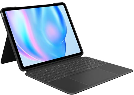 Logitech Combo Touch iPad Air 13-inch (M2, M3 & M4) (2024, 2025 & 2026) Keyboard Case - Detachable Backlit Keyboard with Kickstand, Comfortable Typing, Multi-use Mode - Midnight Black