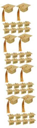 VICASKY 40pcs Graduation Decorations Bachelor Party Props Mini Cap Wine Goblet Cover