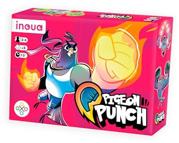 Pigeon Punch Juego de Cartas para Niños 8 Años o Más | Juego Familiar Rápido con Personajes Divertidos | Partidas 2 a 6 Jug | Juego Cartas Ligero y Portable con Palomas, Patadas aéreas y Mucho mas!