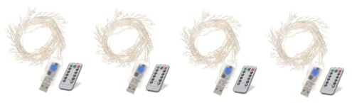 Ciieeo 4 Stück Led-lichterkette Blumengirlande Kranzlichter Mit Timer Geführte Girlande Türkranz Licht Led-kranz Im Freien Lichter Für Kränze Kranz Elektronisches Bauteil