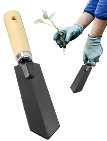 ETUCYNG Attrezzo da giardinaggio a cazzuola, cazzuola da giardino | Pala da giardino con manico in legno,Pala di rinvaso con foro, strumento di scavo per piantare, scavare, trapianto, attrezzi da