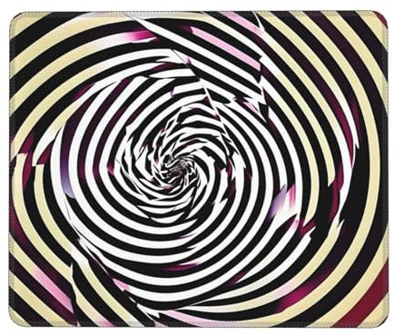 BBEXJIGY Spirale illusione ottica GIF stampa gomma base computer mouse pad ufficio desktop decorazione accessori