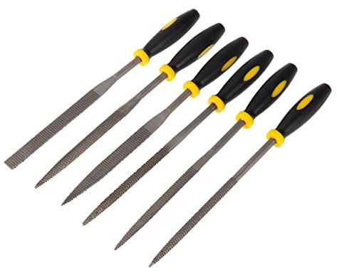 DOITOOL Raspel Feilen Kleiner 6 Stück 180x5mm Mit Rutschfestem Griff Für Holz Und Metallbearbeitung