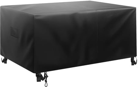 VEVOR Patio Furniture Cover, 420D Heavy Duty Waterproof Outdoor Dining Table and Chairs Cover, Large Squre Patio Table Covers with Air Vent for All Weather, 74L x 74W x 28H inch, Black