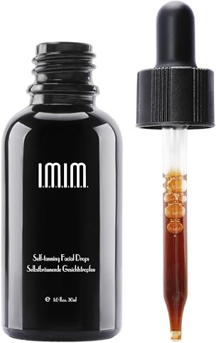Selbstbräuner Gesicht & Körper IMIM Natürlicher mit Sofort-Effekt, 1,3-Dihydroxy-2-Propanone für gleichmäßigen Shine Brown ohne Sonne，30ml