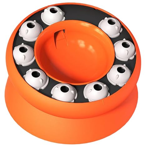 Mangeoire Lente pour Chats – Gamelle rotative pour Aliments humides | Jeu d'alimentation interactif pour Aliments secs pour Nourriture sèche, Ennui, Salon, Maison, intérieur et extérieur, Voyage