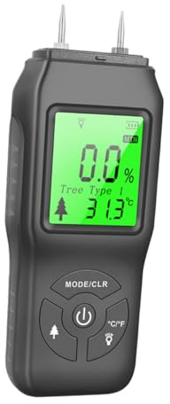 HONITANO Digitaler Feuchtigkeitsmesser Holz und LCD Display Messmodi Präziser Moisture Leicht Tragbar ohne Batterie für Bauholz und