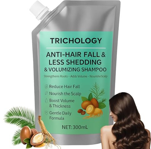 Champú Trichology Anticaída y Volumizador – Fortalece las Raíces, Reduce la Rotura, Aporta Grosor y Brillo para Hombres y Mujeres (300 ml) (1Pc)